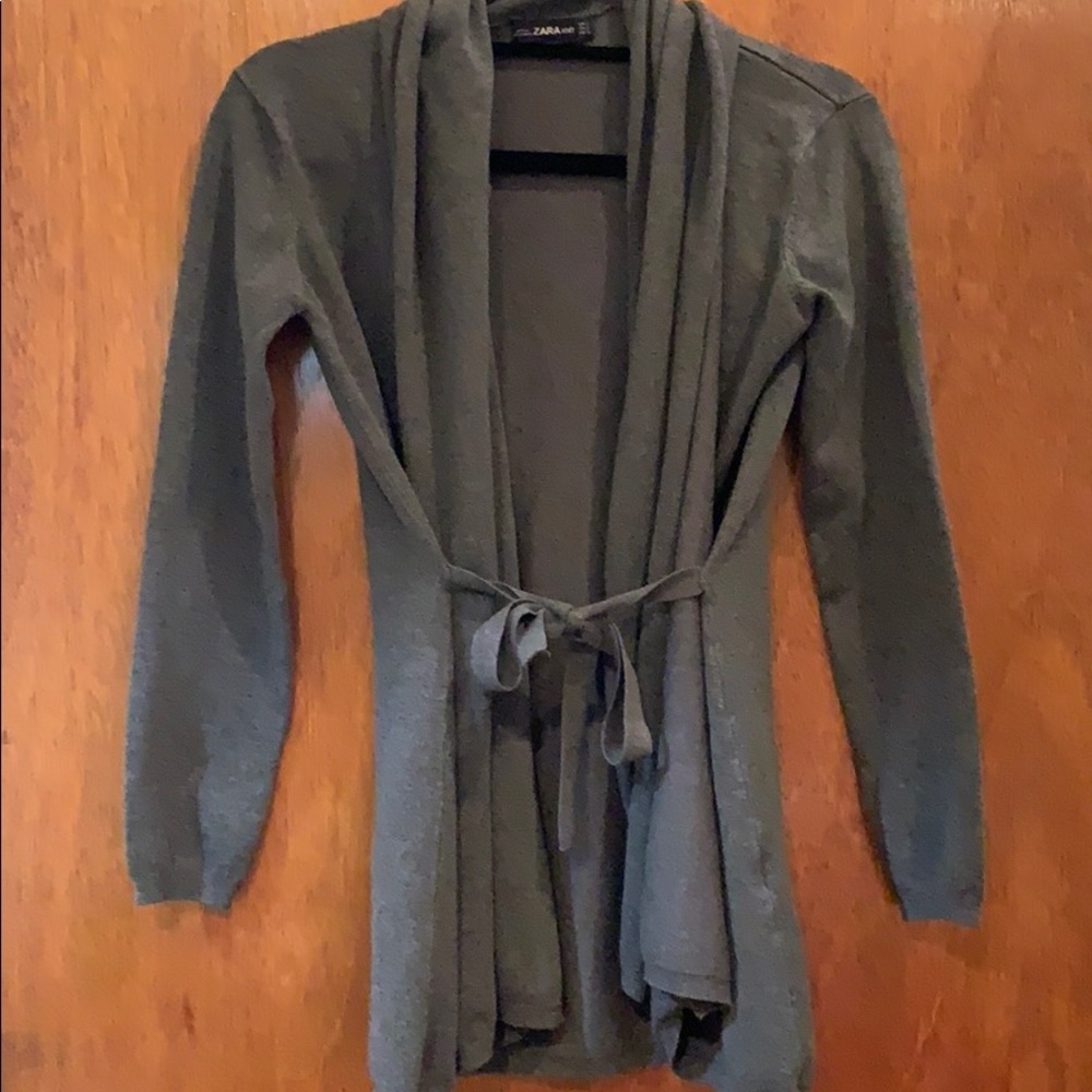 Zara Knit sweater with tie